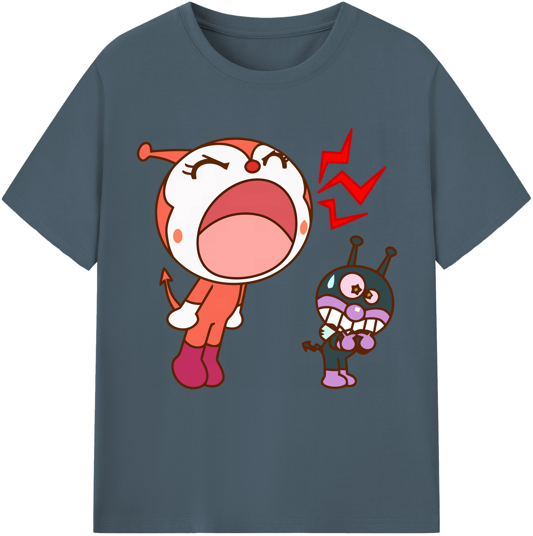 （画像用） アンパンマン Anpanman 綿100％半袖Tシャツ（フロントプリント）